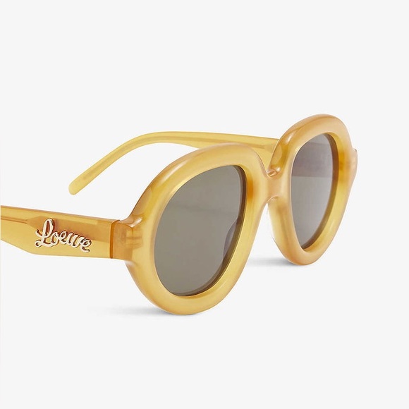 Loewe Accessories - Curvy Logo Round Acetate Sunglasses